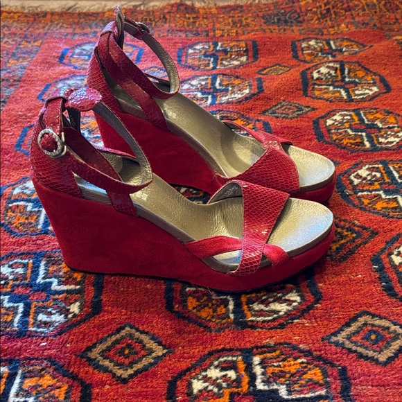 Red Platform Sandals - Picture 2 of 13